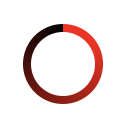 The progress indicator where the color gradient goes slowly from red to black